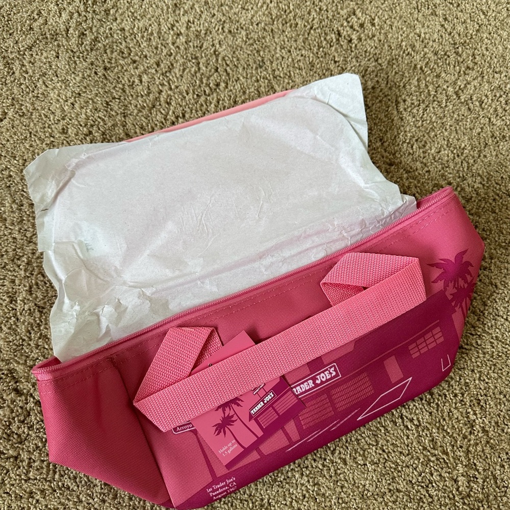 Pink Trader Joe's Mini Insulated Bag